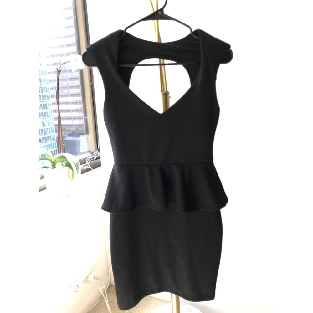 Black Peplum Dress